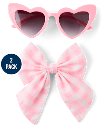 Girls Gingham Sunglasses 2-Piece Accessory Set - Swim Shop