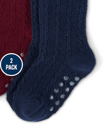 Girls Cable Knit Boot Socks 2-Pack - The Harvest Edit