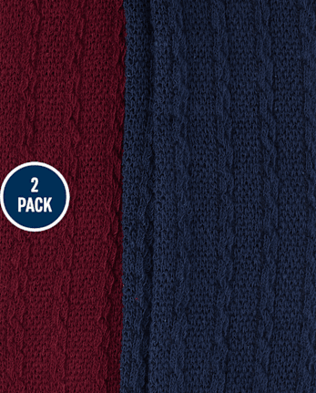 Girls Cable Knit Boot Socks 2-Pack - The Harvest Edit