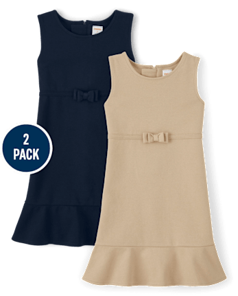 Girls Ruffle Jumper 2-Pack - Uniform