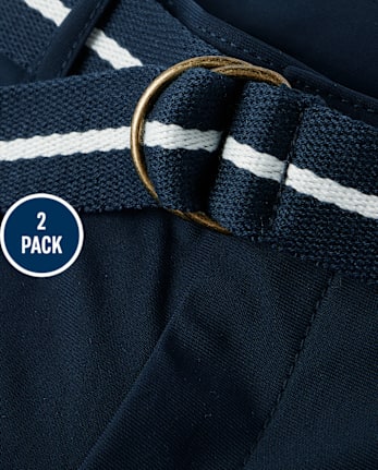 Boys Quick Dry Chino Shorts 2-Pack - Uniform