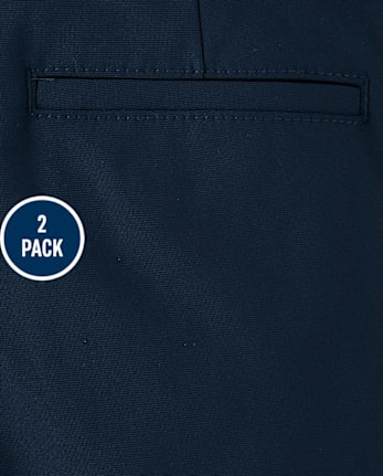 Boys Quick Dry Chino Shorts 2-Pack - Uniform