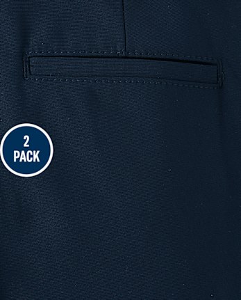 Boys Quick Dry Chino Pants 2-Pack - Uniform