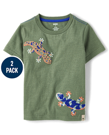 Boys Embroidered Animal Top 2-Pack - Amalfi Coast