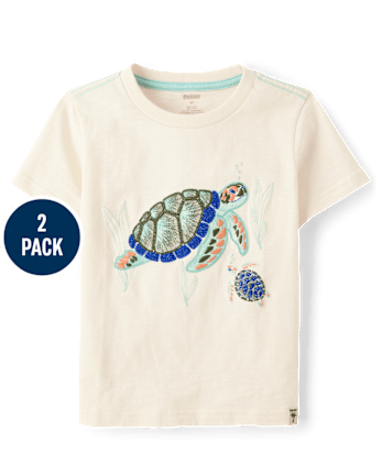 Boys Embroidered Animal Top 2-Pack - Amalfi Coast