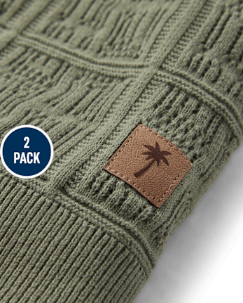 Boys Stitched Sweater Polo 2-Pack - Driftwood Bay