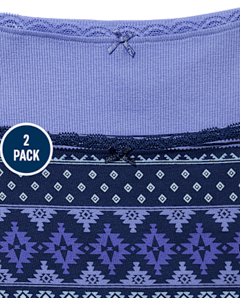 Pack de 2 camisolas con ribete de encaje y estampado de Tween Niña