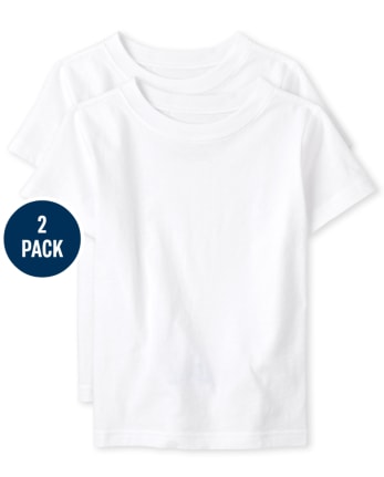 Camiseta básica con capas de uniforme para niños, paquete de 2