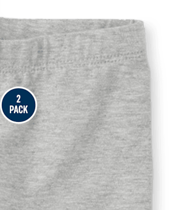 Paquete de 2 calzas para bebés y niñas pequeñas