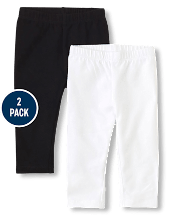 Baby And Toddler Girls Capri Leggings 2-Pack