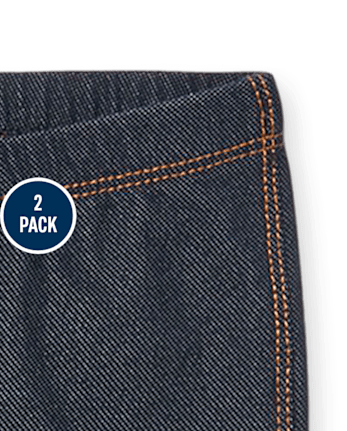 Lot de 2 leggings pour bébé et toute-petite fille