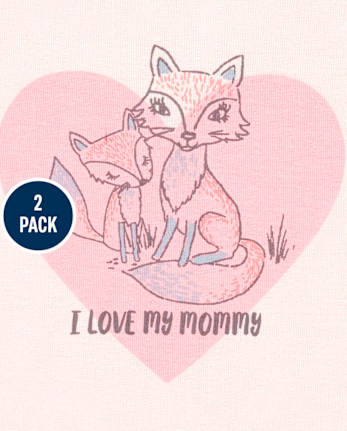 Baby And Toddler Girls Fox Snug Fit Cotton 4-Piece Pajamas