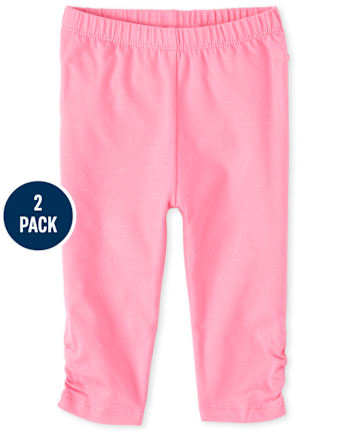 Pack de 2 leggings con volantes para bebé niña