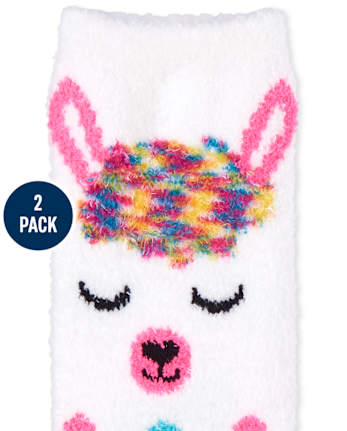 Paquete de 2 calcetines acogedores Llama para niñas