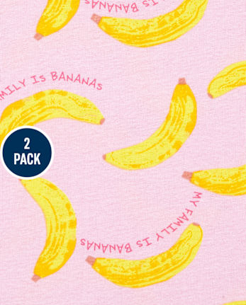 Pyjama 4 pièces en coton ajusté aux fruits pour bébés et petites filles