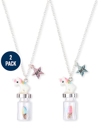 Girls Shakey Unicorn BFF Necklace 2-Pack