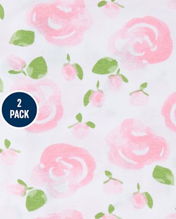 Baby Girls Rose Swaddle Blanket 2-Pack