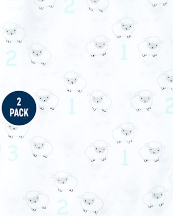 Baby Sheep Swaddle Blanket 2-Pack