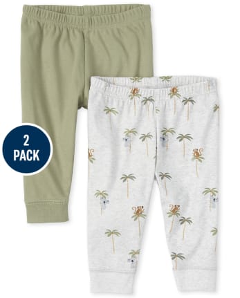 Baby Boys Safari Pants 2-Pack