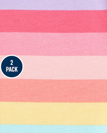 Pack de 2 leggings con estampado para bebés y niñas pequeñas