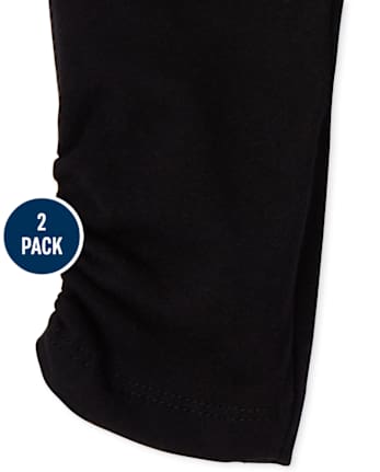 Lot de 2 leggings bébé fille