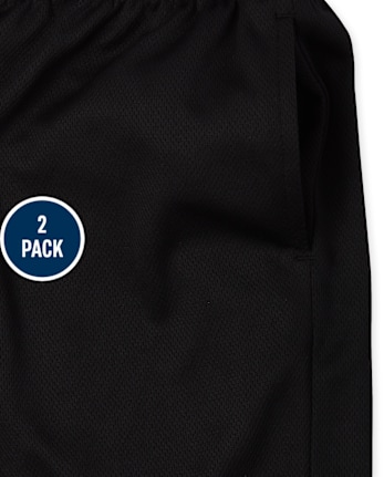 Boys Quick Dry Mesh Basketball Shorts 2-Pack