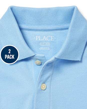 Kids Uniform Soft Pique Polo 2-Pack