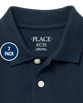 Kids Uniform Soft Pique Polo 2-Pack