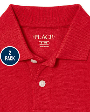 Kids Uniform Soft Pique Polo 2-Pack