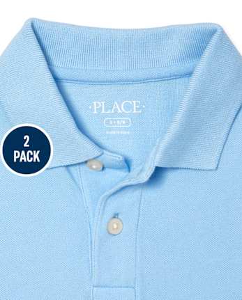 Kids Uniform Soft Pique Polo 2-Pack