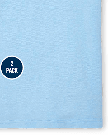 Lot de 2 polos uniformes en piqué pour garçon