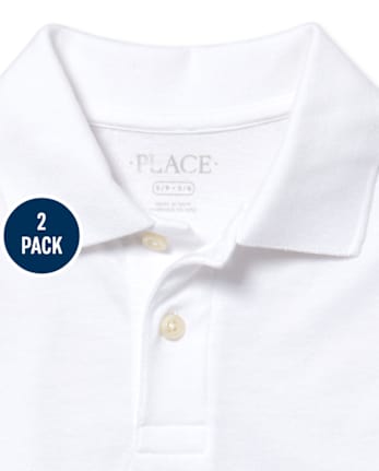 Polo de uniforme para niños, paquete de 2