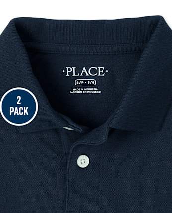 Polo de uniforme para niños, paquete de 2
