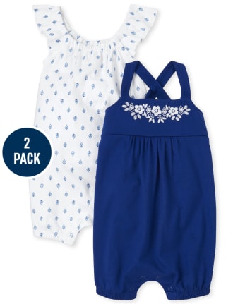 Baby Girls Floral Romper 2-Pack