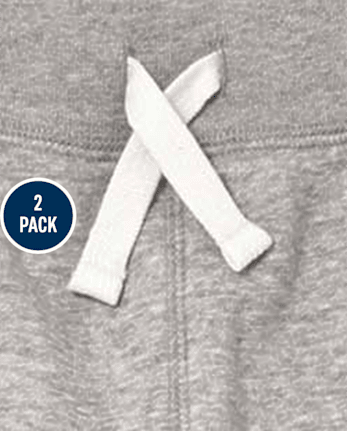 Paquete de 2 pantalones jogger de polar de uniforme para niños