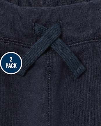 Paquete de 2 pantalones jogger de polar de uniforme para niños