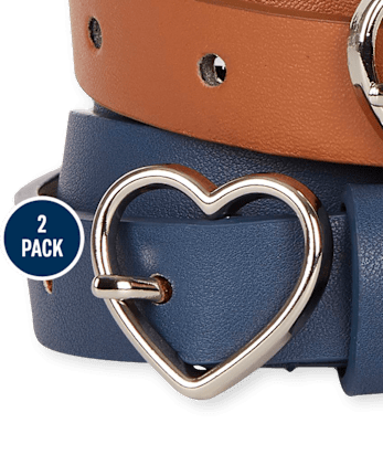 Paquete de 2 cinturones de uniforme para niñas