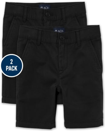Boys Uniform Stretch Chino Shorts 2-Pack
