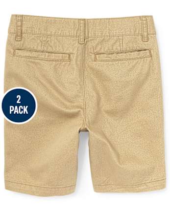 Boys Uniform Stretch Chino Shorts 2-Pack