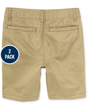 Lot de 2 shorts chino extensibles uniformes pour garçon