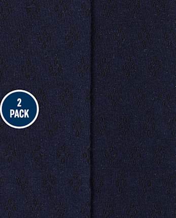 Pack de 2 medias de punto Pointelle para niñas