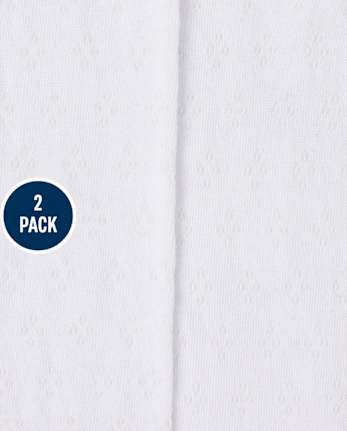 Pack de 2 medias de punto Pointelle para niñas