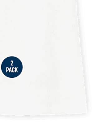 Camiseta básica con capas de uniforme para bebés y niñas pequeñas, paquete de 2