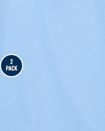 Polo de piqué con volantes de uniforme para niñas pequeñas, paquete de 2