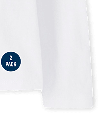 Lot de 2 t-shirts superposés basiques pour bébé et toute-petite fille