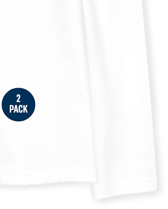 Lot de 2 polos uniformes en piqué à volants pour bébé et toute-petite fille