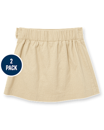 Ensemble de 2 jupes-shorts plissées uniformes pour toute-petite fille
