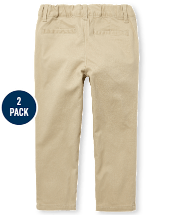 Ensemble de 2 pantalons chino skinny à volants pour toute-petite fille