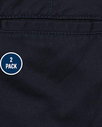 Boys Uniform Skinny Chino Pants 2-Pack