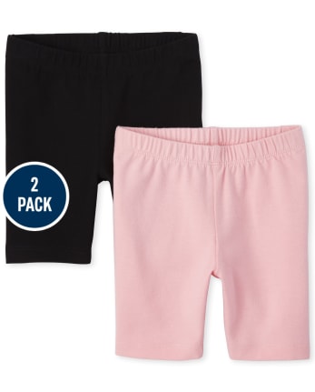 2 Pack Bike Shorts - Pink/Black